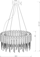 Подвесная люстра Maytoni MOD097PL-08CH