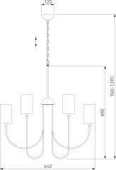 Подвесная люстра Eurosvet 60164/6 никель