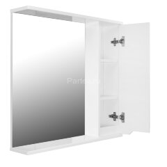 Зеркало-шкаф Loranto Палермо 700х150х700 правый, белый (CS00090465)