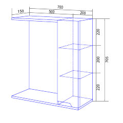 Зеркало-шкаф Loranto Палермо 700х150х700 правый, белый (CS00090465)