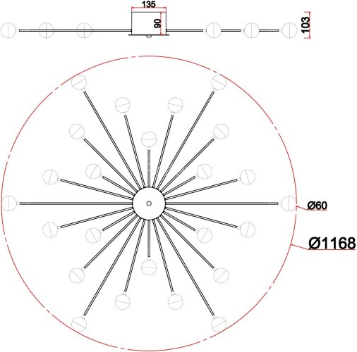 Потолочная люстра Freya FR5242CL-24BS