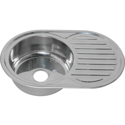 Мойка 7750 U N 0,6/160 врезная овальная с сифоном (122a N*12)