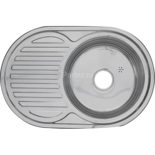 Мойка 7750 U N 0,6/160 врезная овальная с сифоном (122a N*12)