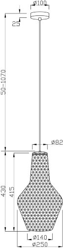 Подвесной светильник Maytoni P054PL-01B2