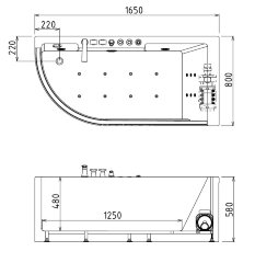 Акриловая ванна Gemy G9227 E R