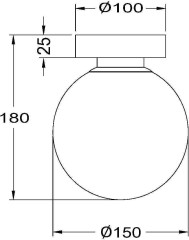 Настенно-потолочный светильник Maytoni MOD321WL-01W