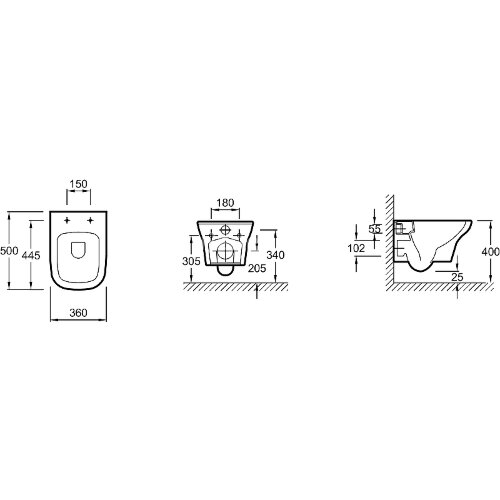 Унитаз подвесной Jacob Delafon Vox без сиденья, белый (EDM102-00)