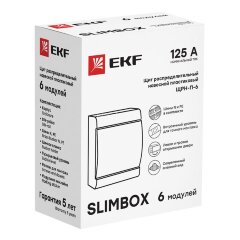 Щит ЩРН-П-6 &quot;SlimBox&quot; IP41 бел. дверца PROxima EKF sb-n-6w
