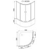 Душевое ограждение Loranto 90х90х195, поддон 40 см (CS-8020S)