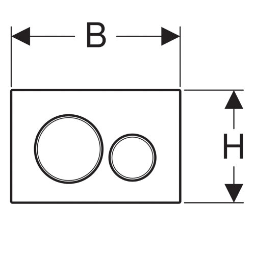 Кнопка смыва Geberit Sigma 20, двойной смыв, не оставляет отпечатков пальцев, черная