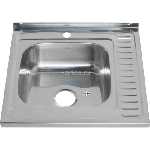 Мойка 6060 L MELANA 0,6/160 накладная прямоугольная с сифоном (015 ta L *15)