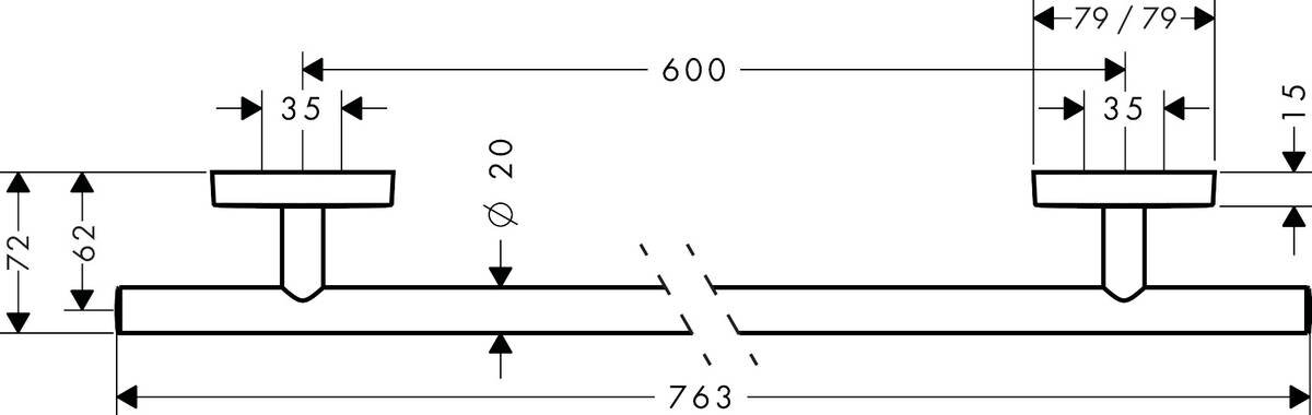 Полотенцедержатель Hansgrohe PuraVida, хром (41506000)