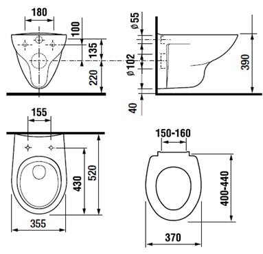 Крышка-сиденье к компакту Roca MATEO микролифт, дюропласт (Z.RU93.0.282.2)