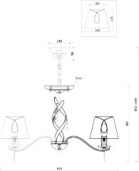 Подвесная люстра Freya FR2001PL-05G