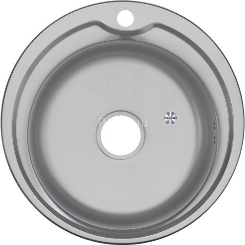 Мойка 510 MELANA 0,6/170 МАТОВАЯ в ИУ врезная круглая с сифоном (018M ti *12)