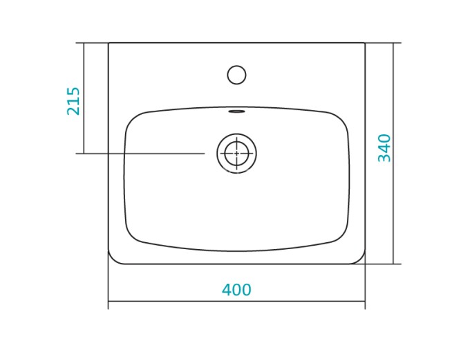 Раковина Santek Нео-40, белая (1.WH30.2.183)