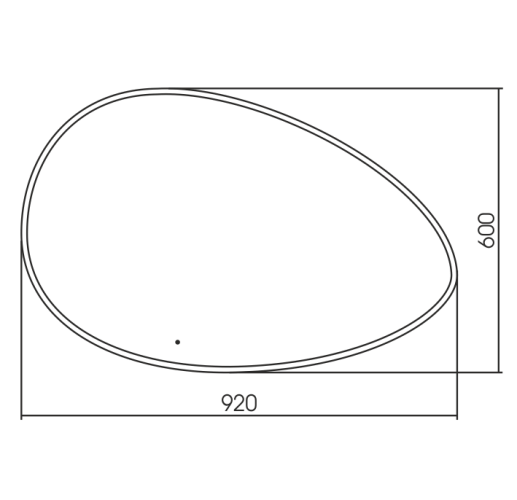Зеркало AZARIO OMEGA 920*600 c подсветкой и диммером, бесконтактный сенсор (LED-00002556)