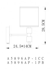 Бра Arte Lamp A5896AP-1PB