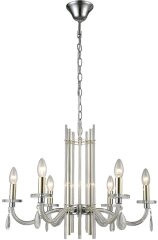 Подвесная люстра Crystal Lux AURELIO SP6 GOLD+CHROME/TRANSPARENT