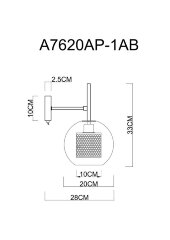 Бра Arte Lamp A7620AP-1AB