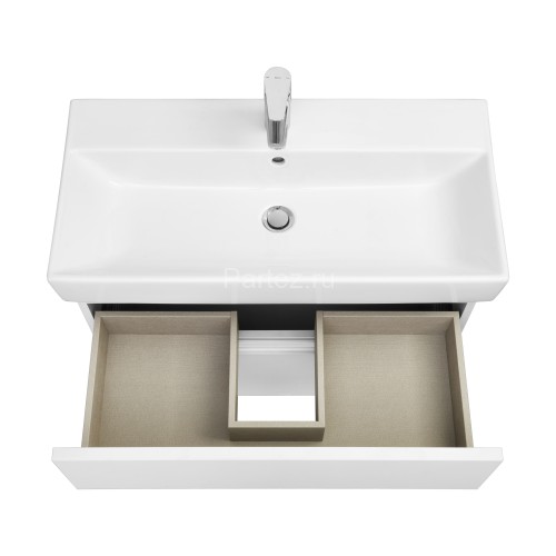 Тумба под раковину Roca Oleta 80 подвесная, 2 ящика, белый глянец (A857640806)