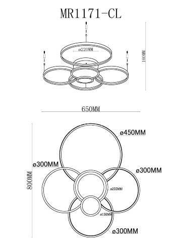 Потолочная люстра MyFar MR1171-CL