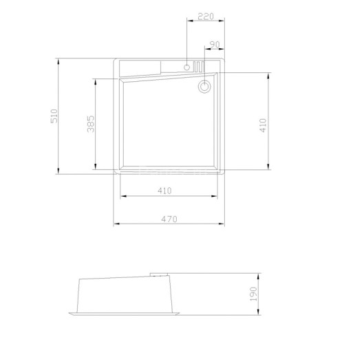 Кухонная мойка AQUATON Парма 510х470х175мм., цвет шампань (1A713032PM290)