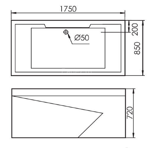 Акриловая ванна Gemy G9065 K R