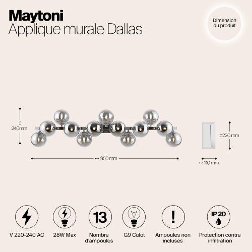 Настенный светильник Maytoni MOD547WL-13CH