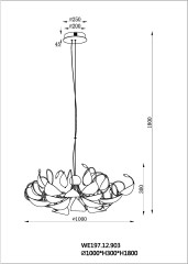 Подвесной светильник Wertmark WE197.12.903