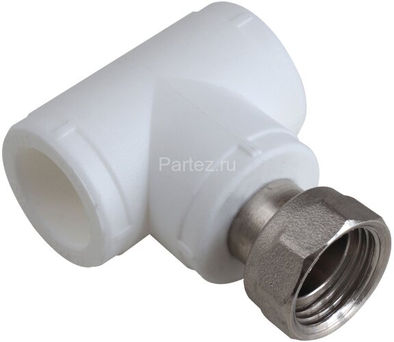 Тройник с накидной гайкой PPR D20х3/4" Aquapipe