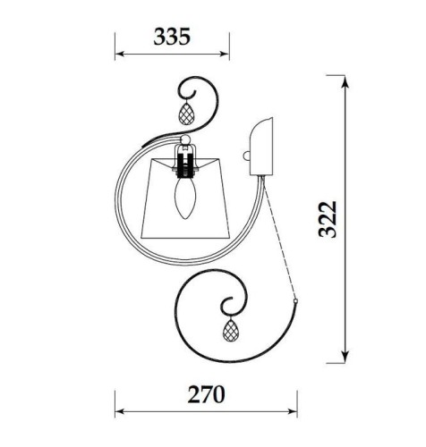 Бра Freya FR2020-WL-01-BZ