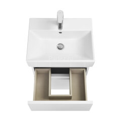 Тумба под раковину Roca Oleta 60 подвесная, 2 ящика, белый глянец (A857638806)