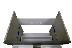 Комплект тумба Loranto Florena 70 710х470х810 напольная, с раковиной Azario Leon, темный бетон (CS00