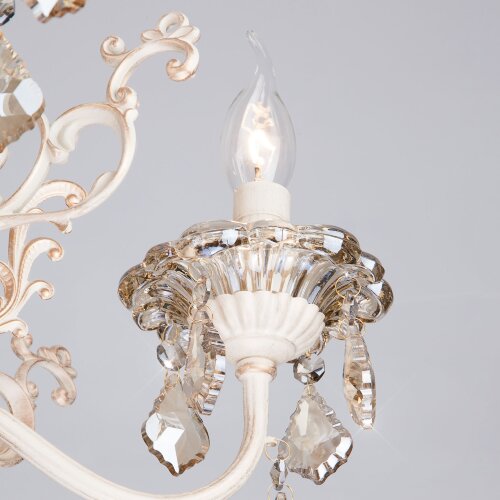 Подвесная люстра Eurosvet 3281/5 белый с золотом