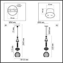 Подвесной светильник Odeon Light 5414/1C