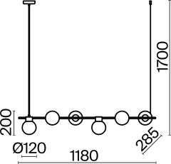Подвесной светильник Freya FR5232PL-06B