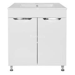 Комплект тумба Loranto Верона 60 (610х470х815) напольная, с раковиной Leon 60, белый (CS00089609)