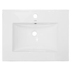 Комплект тумба Loranto Верона 60 (610х470х815) напольная, с раковиной Leon 60, белый (CS00089609)