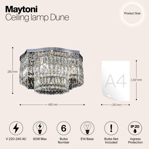 Потолочная люстра Maytoni DIA005CL-06CH