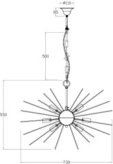 Подвесная люстра Garda Decor 20MD3330-12