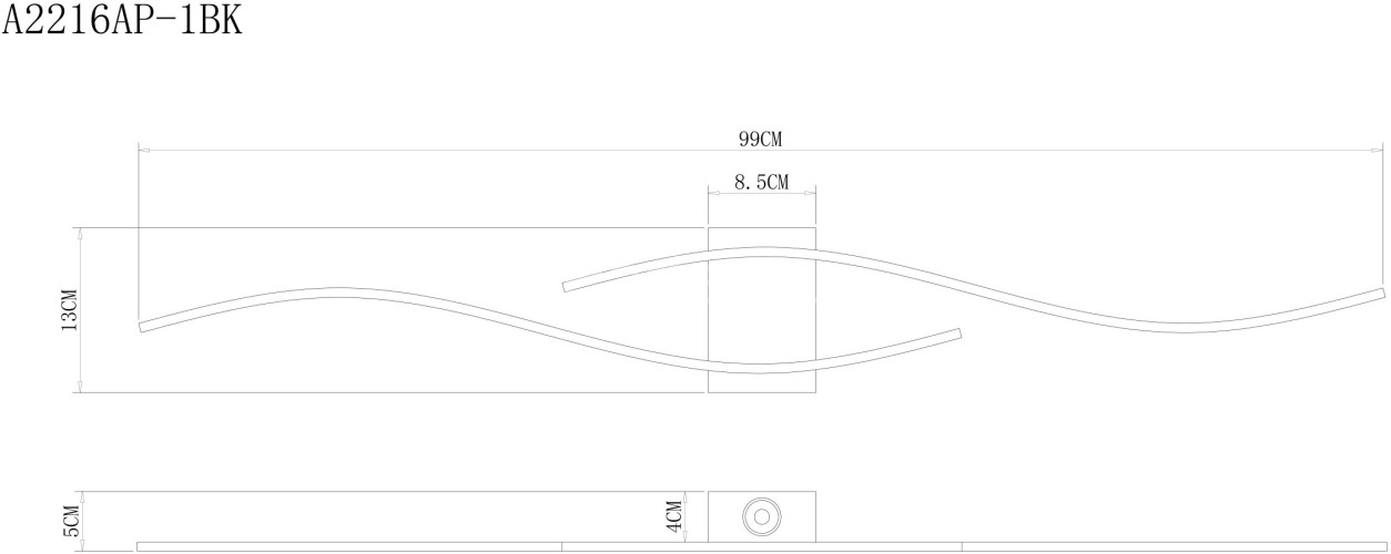 Настенный светильник Arte Lamp A2216AP-1BK