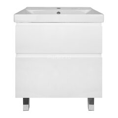 Комплект тумба Azario Мила 60Н 610х480х860 напольная, с раковиной Tempo 60, белый матовый (CS0009136