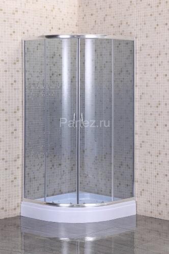 Душевое ограждение LORANTO 90х90х215 с низким поддоном13см, серое закаленное стекло 4мм, профиль хром (CS-8015GB 90)