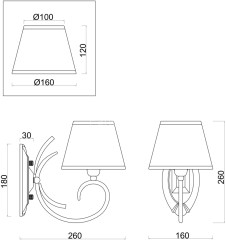 Бра Freya FR2013WL-01G