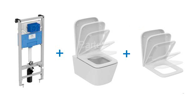 Промо-комплект BLEND CUBE 3 в 1, состоящий из подвесной унитаз, сиденье и инсталяции (M368601)