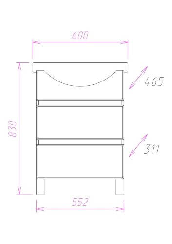 Тумба напольная Onika ЭЛИТА 60.13 Штрокс коричневый (106122)