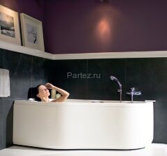 Ванна акриловая Santek Ибица 150х100, левосторонняяя, белая