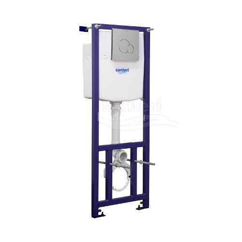 Пэк: Santeri Альфа комфорт подвесной унитаз с сиденьем + инсталляция + панель смыва