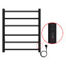 Полотенцесушитель электрический AZARIO PARMA 500/600 6 секций, диммер справа, черный (AZ10856B)